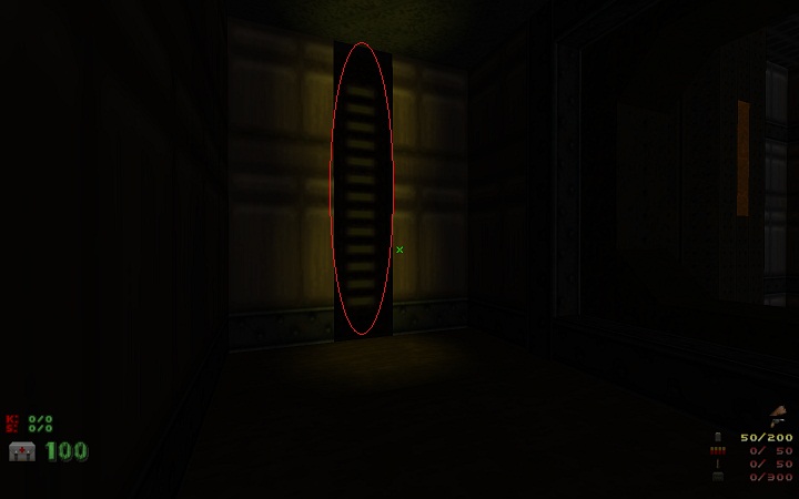 Dynamic lighting is washed-out. Note that the light texture itself is not brightened whatsoever. [Note: No sector light special used.]