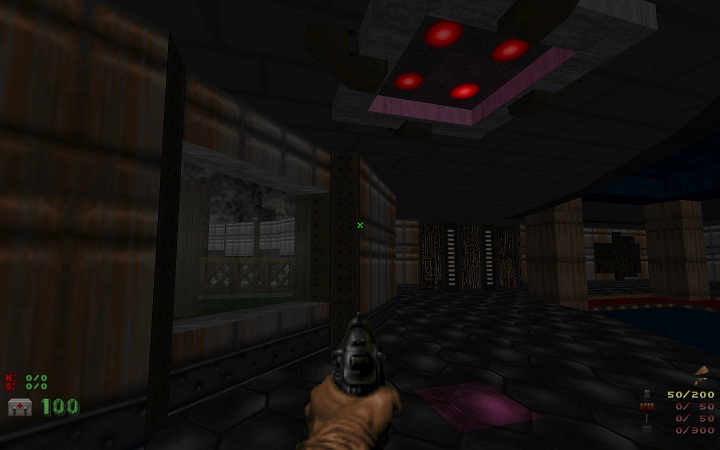 Outside the colored light sector.