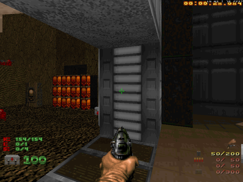 Do &quot;vid_renderer 0&quot; then restart, use &quot;map map16&quot; and &quot;kill monsters&quot; then &quot;noclip&quot;, just go to active linedef 3067 to make sector 232 goes down, then face this position(the wall of Linedef 3069)
